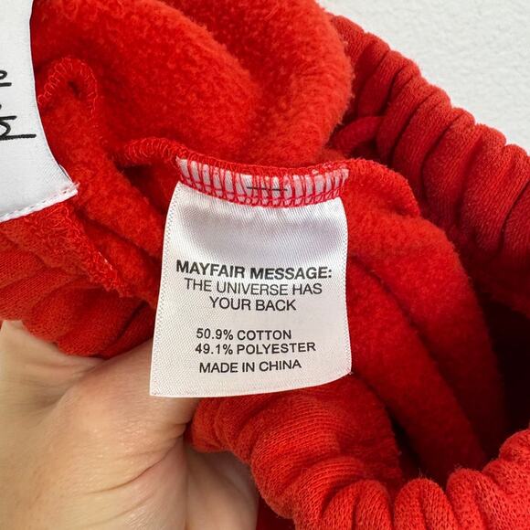 The Mayfair Group Are We Aware Yet Sweat Shorts Red XS - Picture 5 of 6